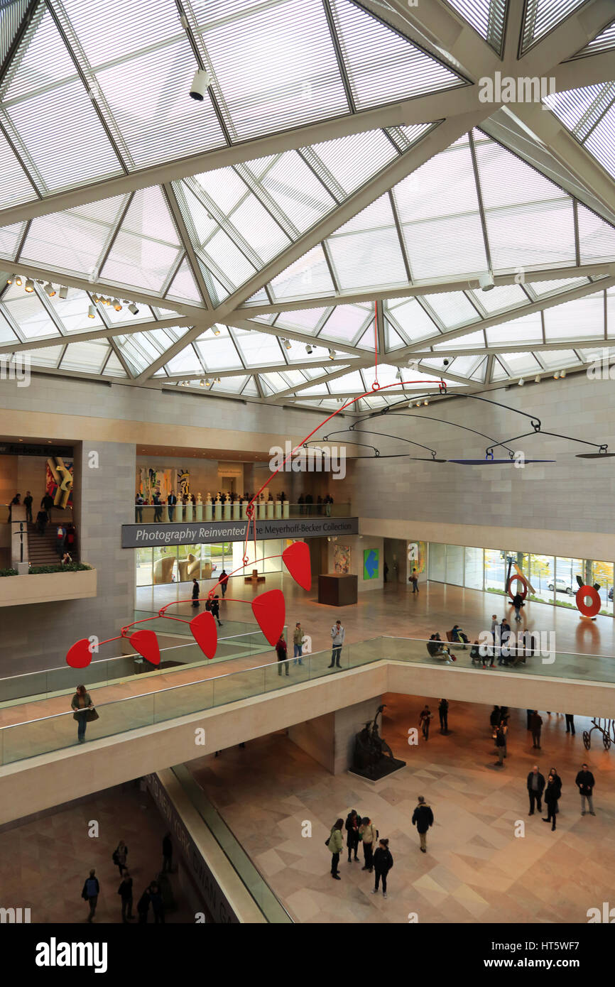 Vista interna dell'edificio est della Galleria Nazionale d'arte. Washington D.C, STATI UNITI D'AMERICA Foto Stock