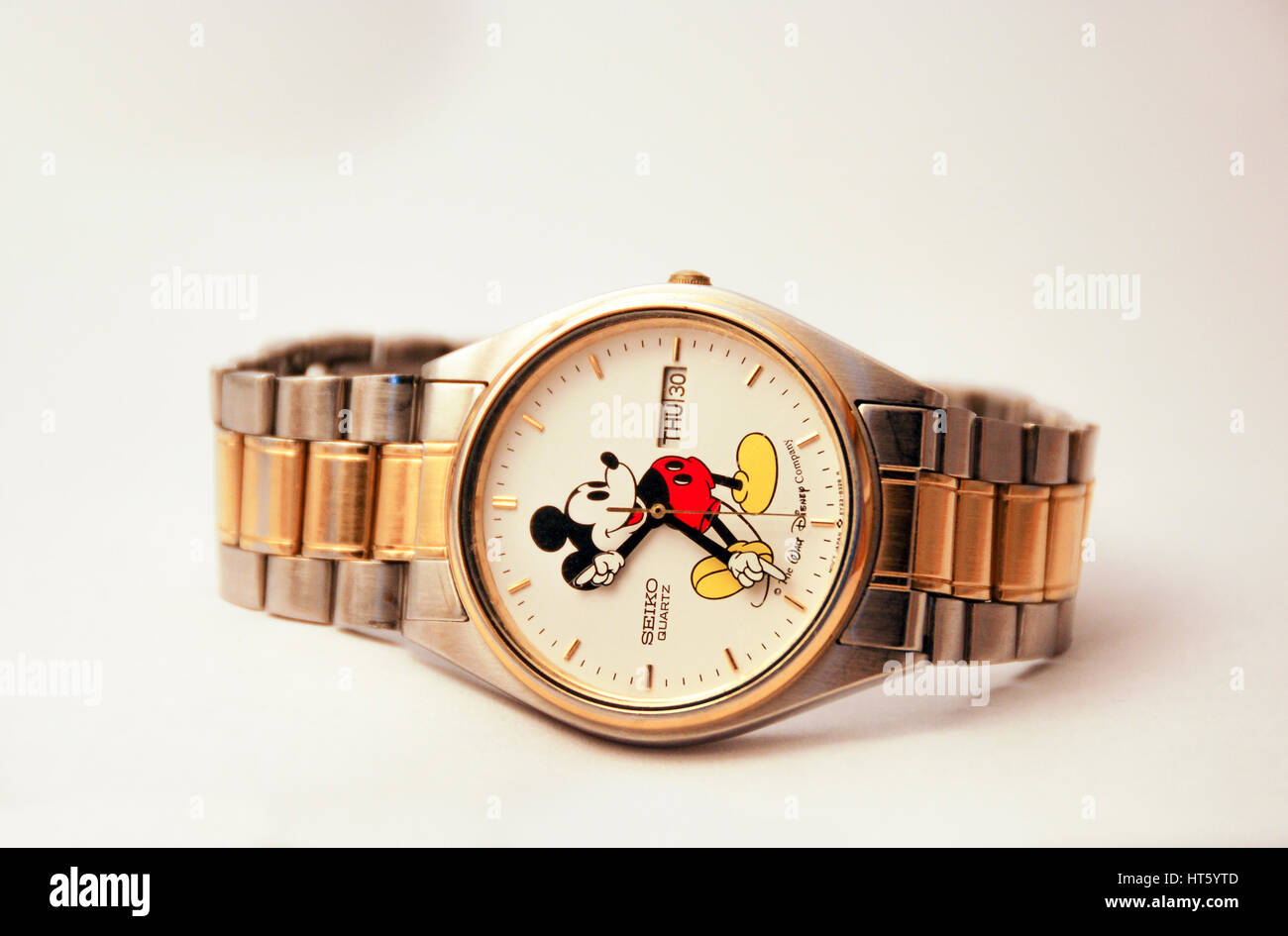 Un Seiko Mickey Mouse watch dagli anni ottanta. Foto Stock