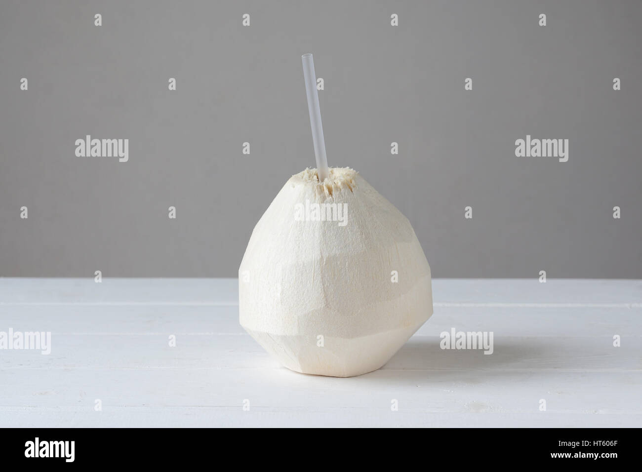 Fresca acqua di cocco Foto Stock