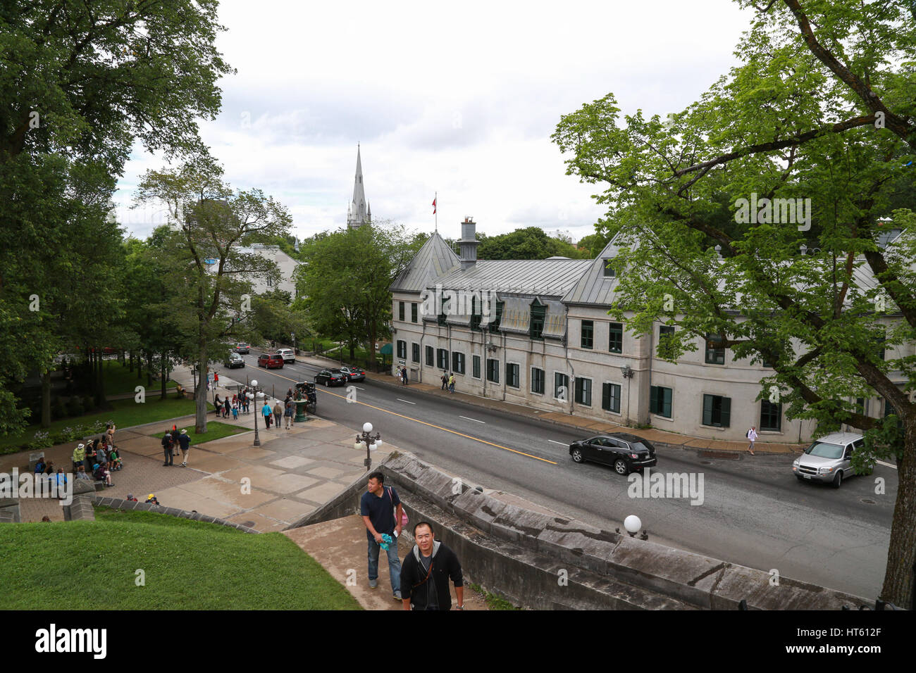 Rue St Louis visto da San Luigi Gate, Quebec City Foto Stock