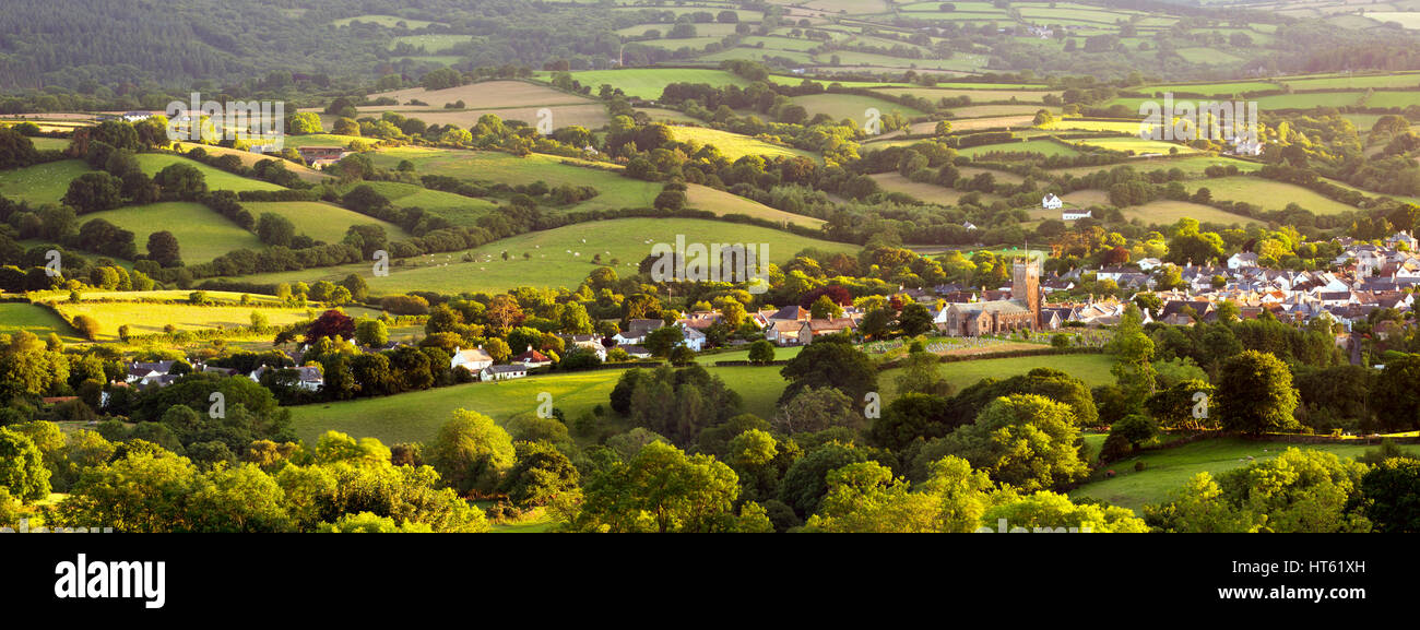 Vista panoramica su Moretonhampstead Dartmoor Devon Regno Unito Foto Stock