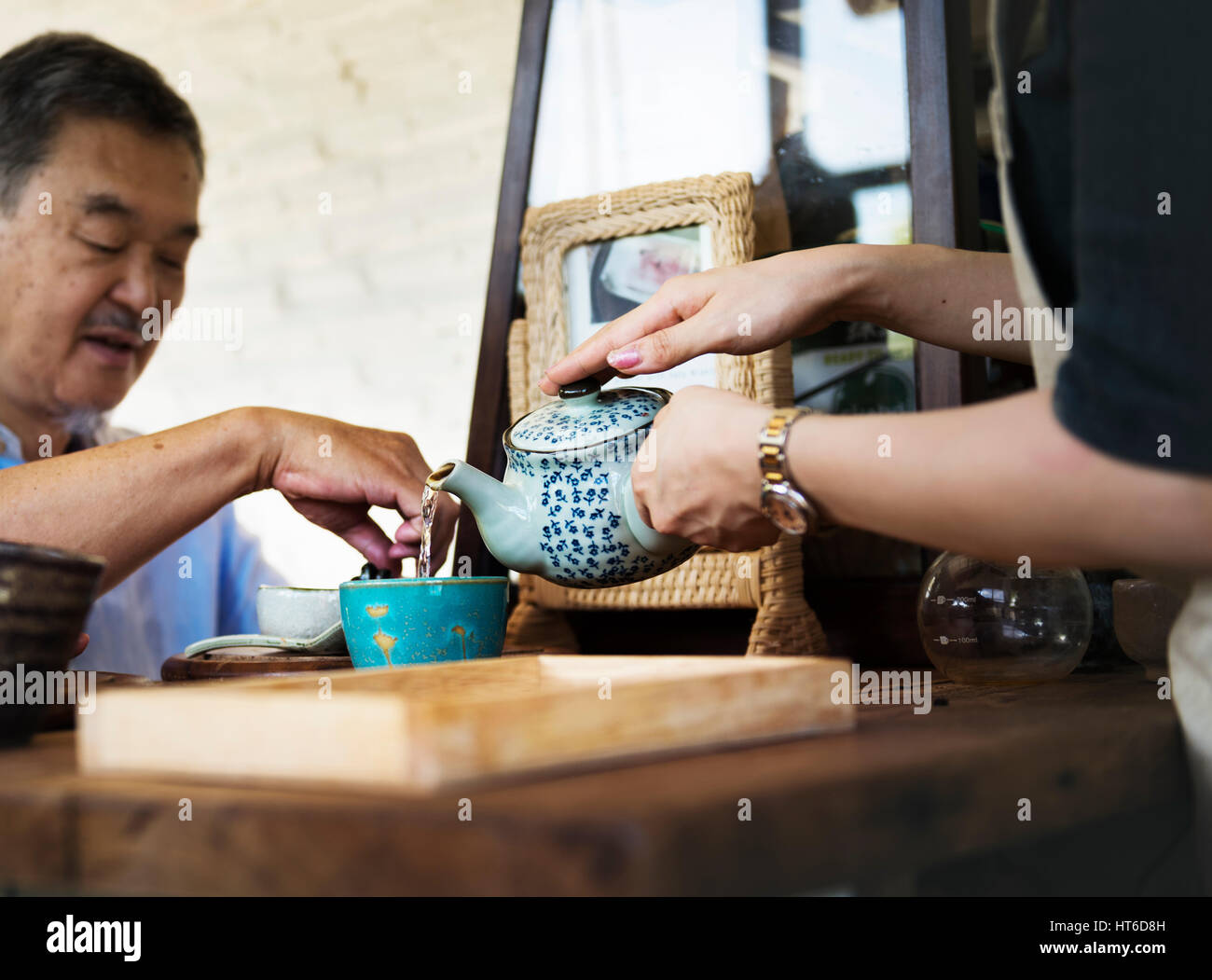 Il Cafe Bar il piacere del relax Service Business Foto Stock