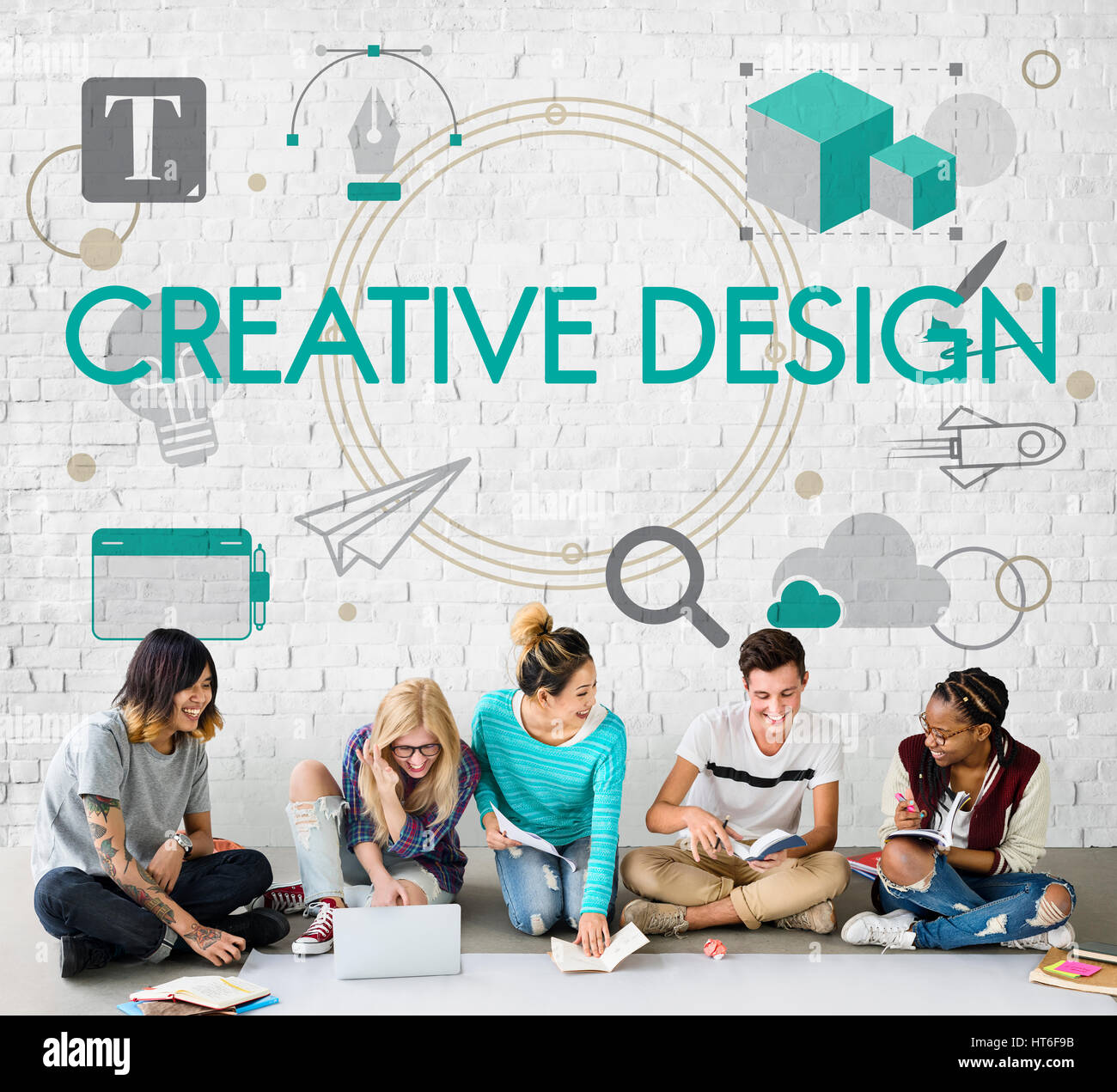 Contenuto creativo configurazione Design creativo Foto Stock