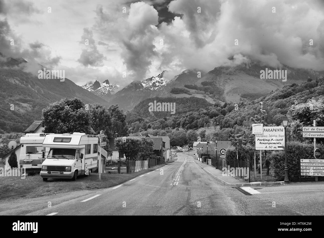 I Pirenei la gamma della montagna in Francia Foto Stock