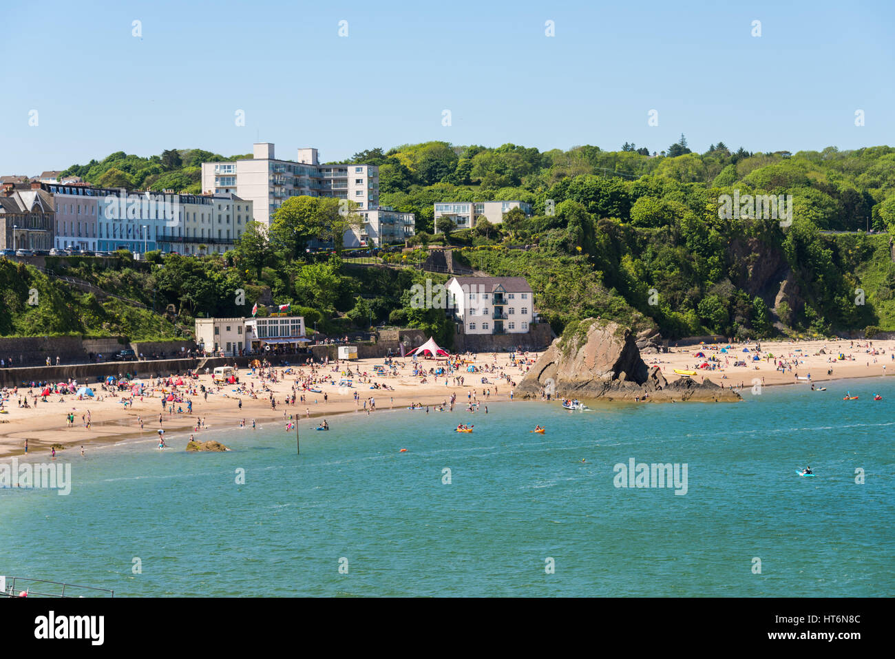 North Beach, Tenby, Wales, Regno Unito Foto Stock