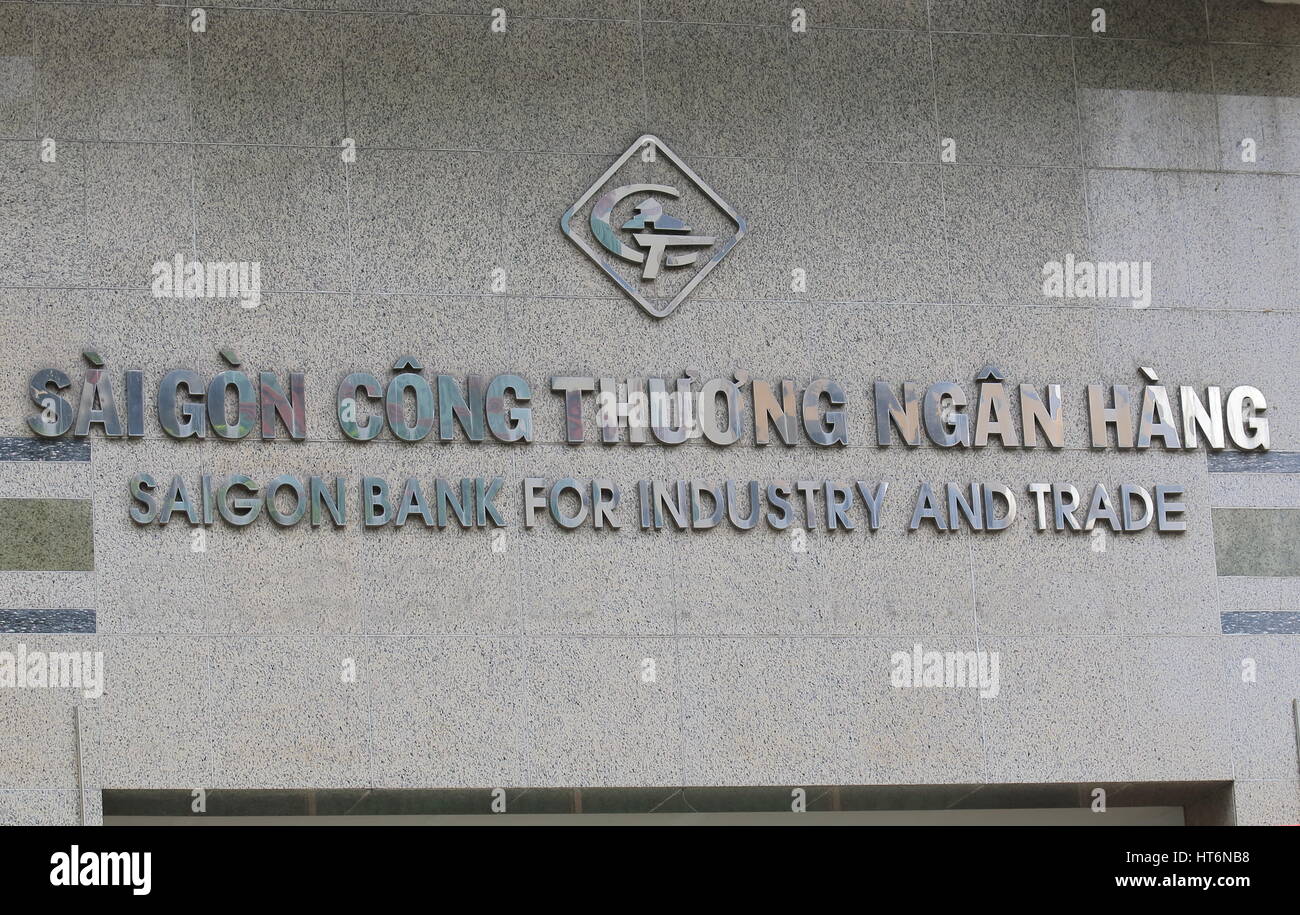 Saigon banca per Industria e commercio. Saigon Banca per l industria e il commercio è una banca vietnamita e oltre di Saigon gruppo bancario. Foto Stock