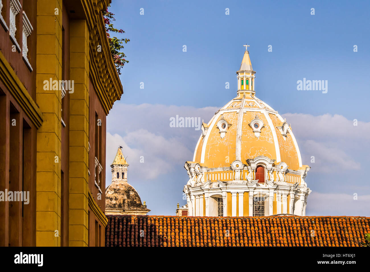 Cupola di San Pedro Claver Chiesa - Cartagena de Indias, Colombia Foto Stock