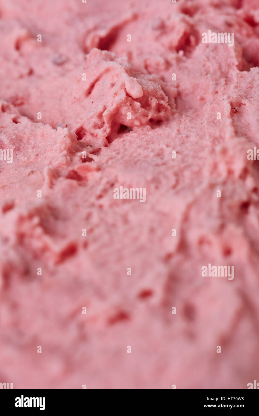 Freschi Fatti in casa gelato al lampone da sopra Foto Stock