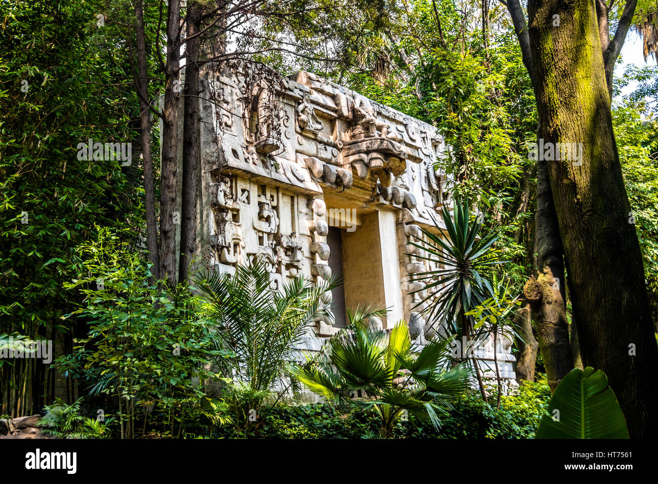 Tempio Maya presso il Museo Antropologico - Città del Messico, Messico Foto Stock