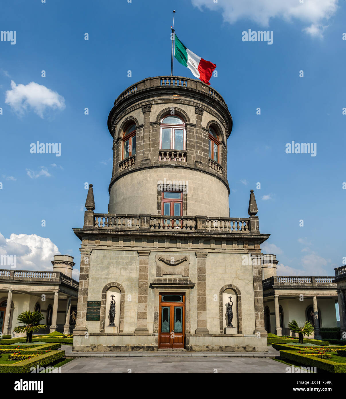 Il Castello di Chapultepec tower, Città del Messico Foto Stock
