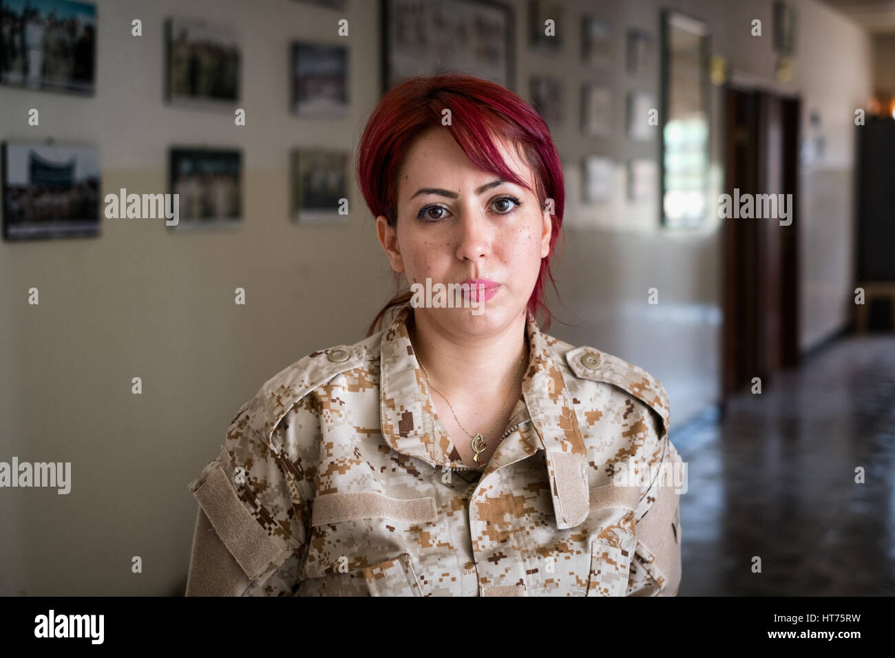 Donne curde del secondo battaglione, 6° Brigata, un tutte le unità femmina del peshmerga. sulaymaniyah, Foto Stock