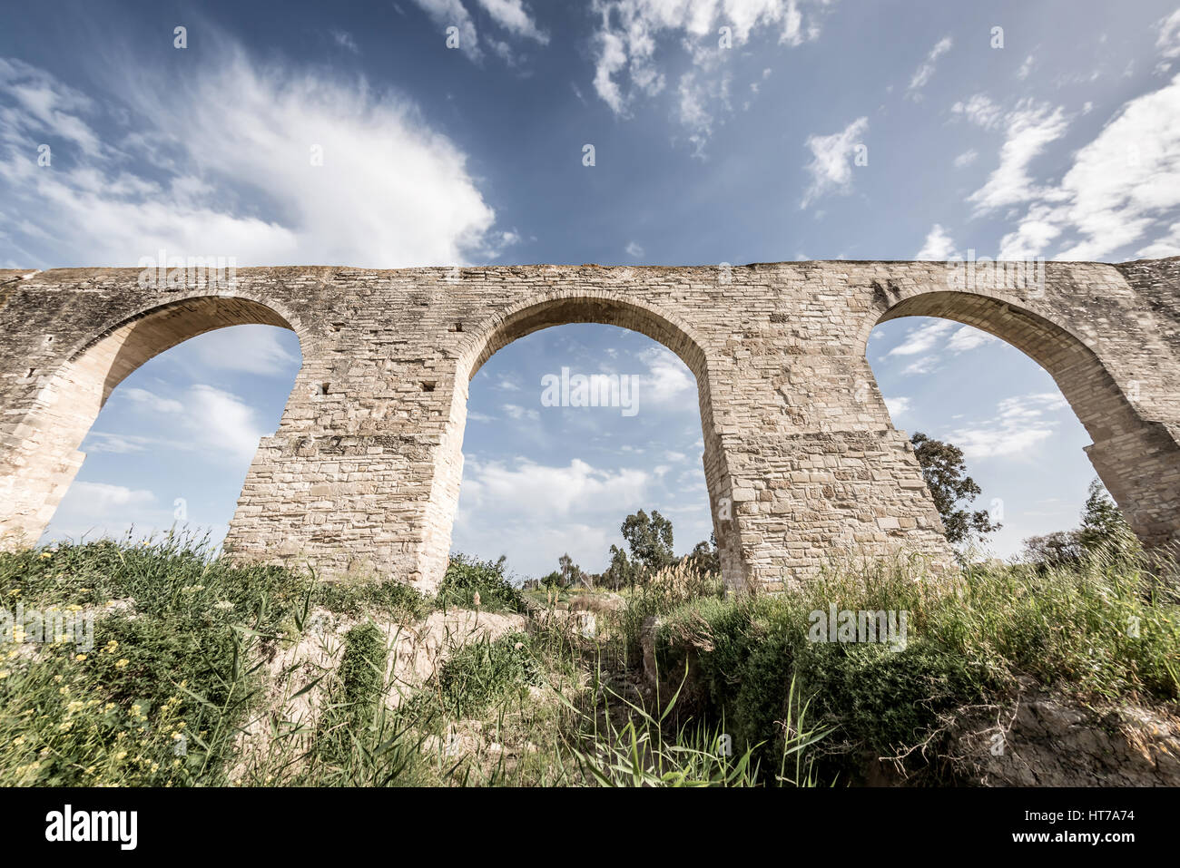 Kamares, il vecchio acquedotto di Larnaca. Cipro. Foto Stock