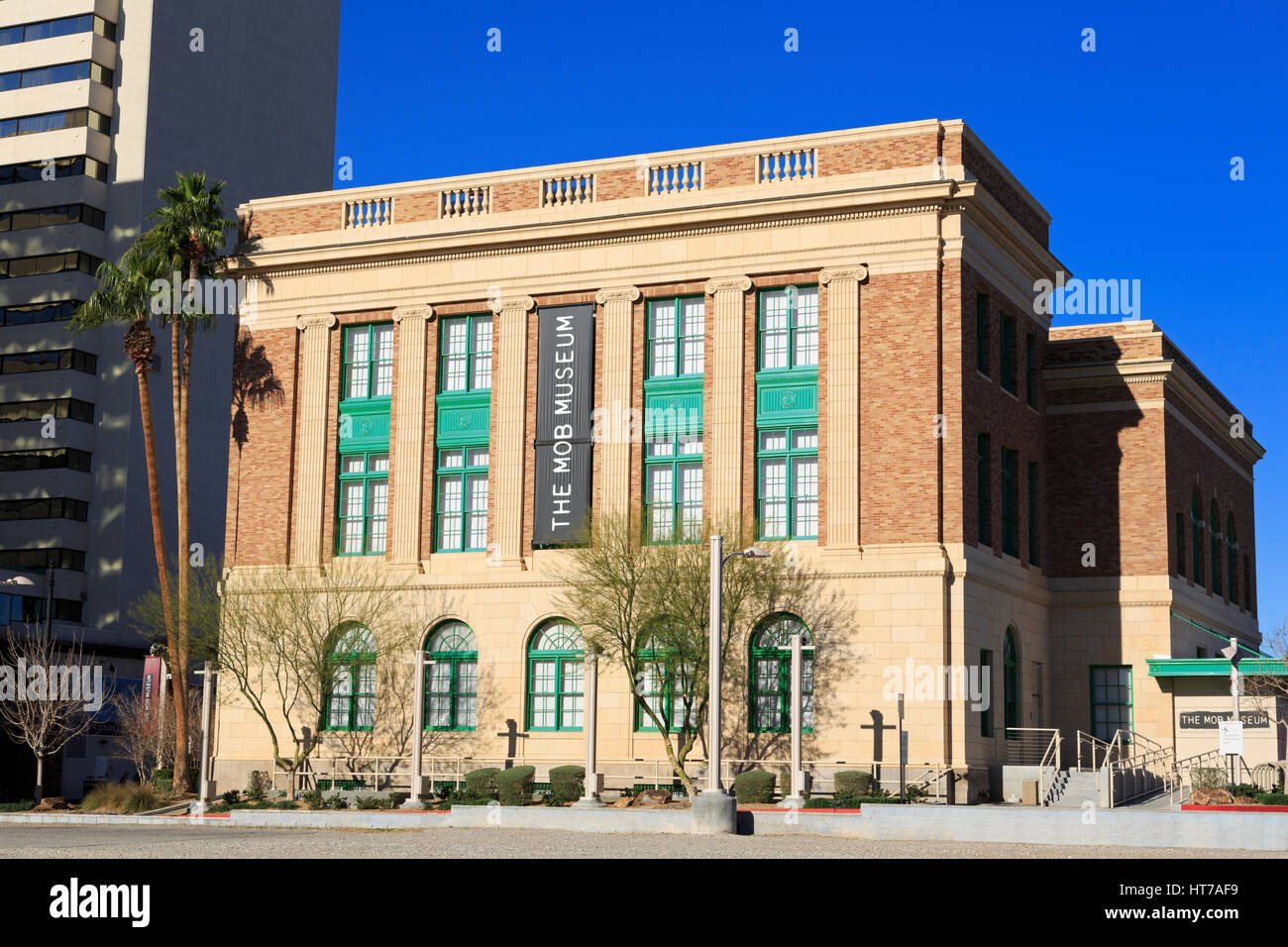 Il Mob Museum, Centro di quartiere, Las Vegas, Nevada, STATI UNITI D'AMERICA Foto Stock