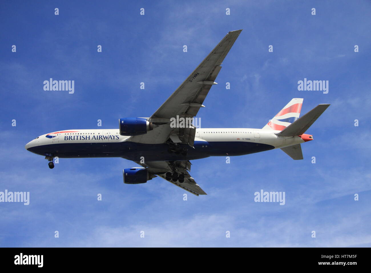 I passeggeri aerei di atterraggio all' Aeroporto di Heathrow, Londra Foto Stock