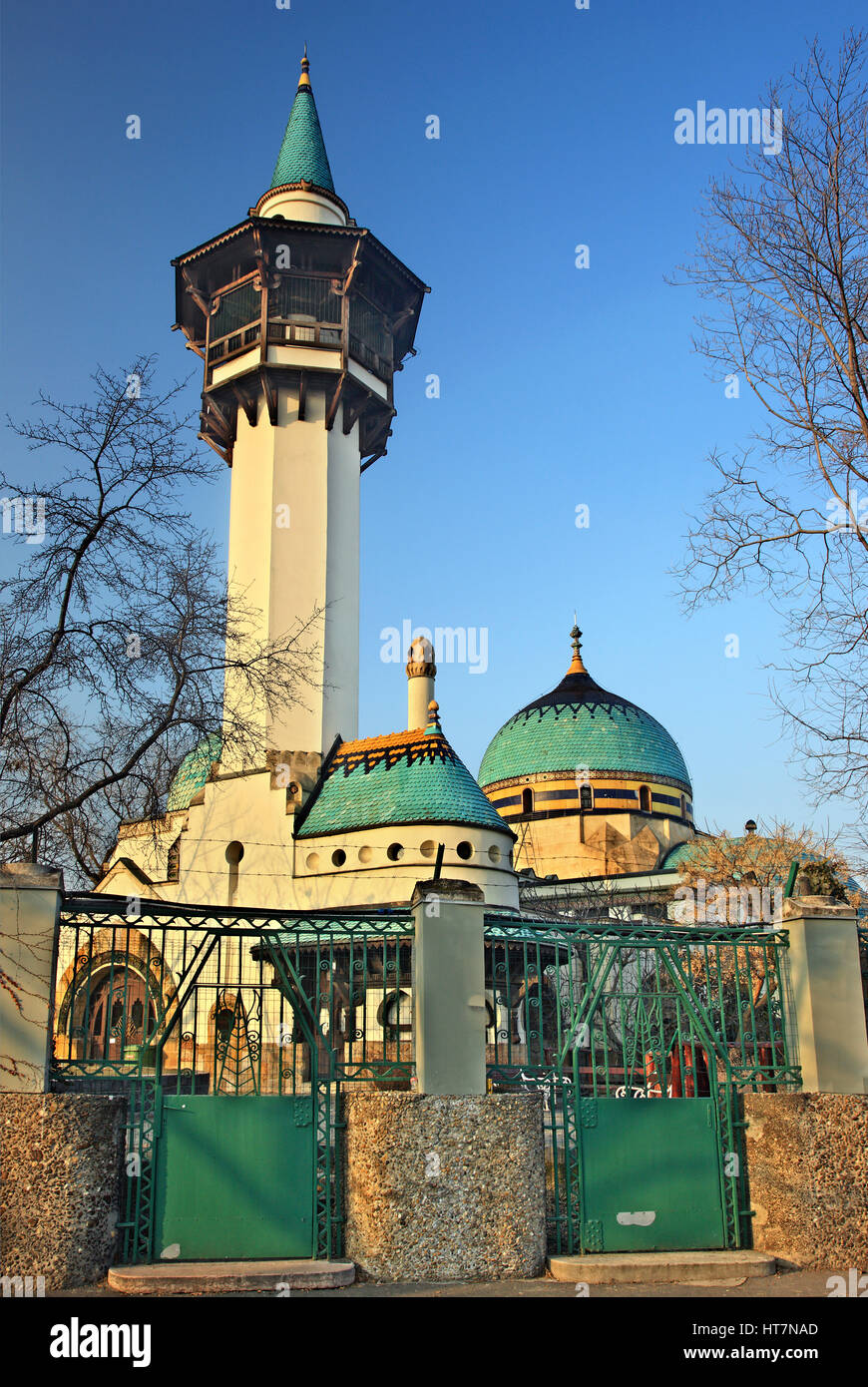 La casa di elefante in Budapest Zoo, Parco Cittadino (Varosliget), Pest, Budapest, Ungheria. Foto Stock