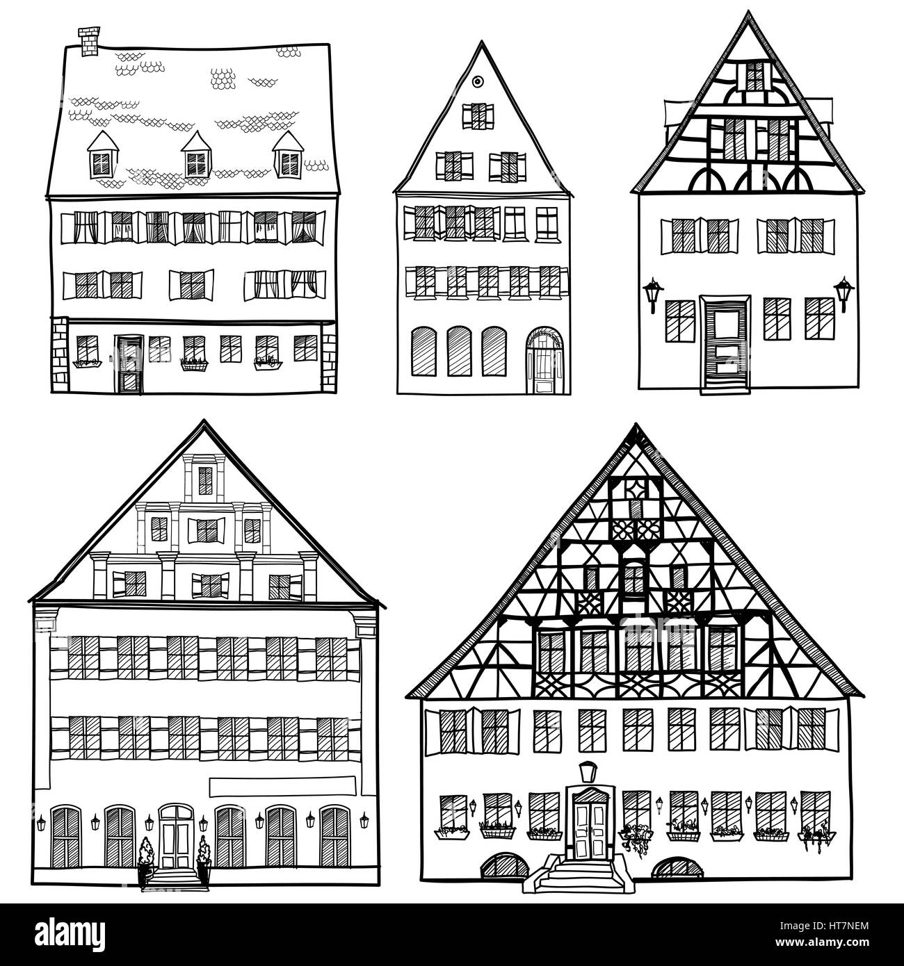 Città skyline panoramico vista. urbano edifici architettonici. cityscape sketch. Illustrazione Vettoriale