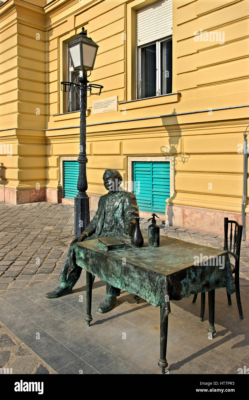 Statua di Fő tér, Obuda ("Old Buda"), Budapest, Ungheria Foto Stock