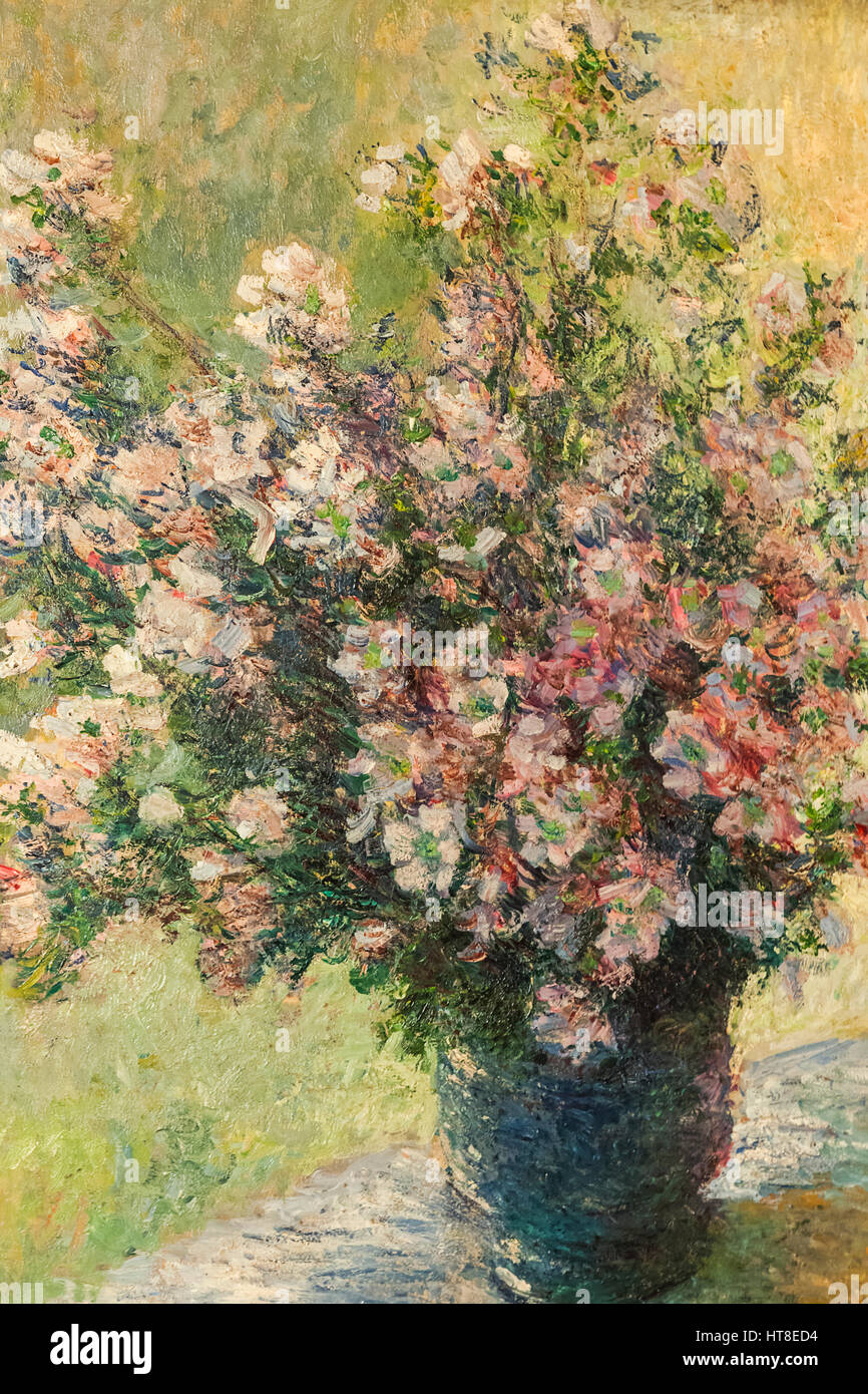 Pittura chiamato vaso di fiori di Claude Monet datato 1881-82 Foto Stock