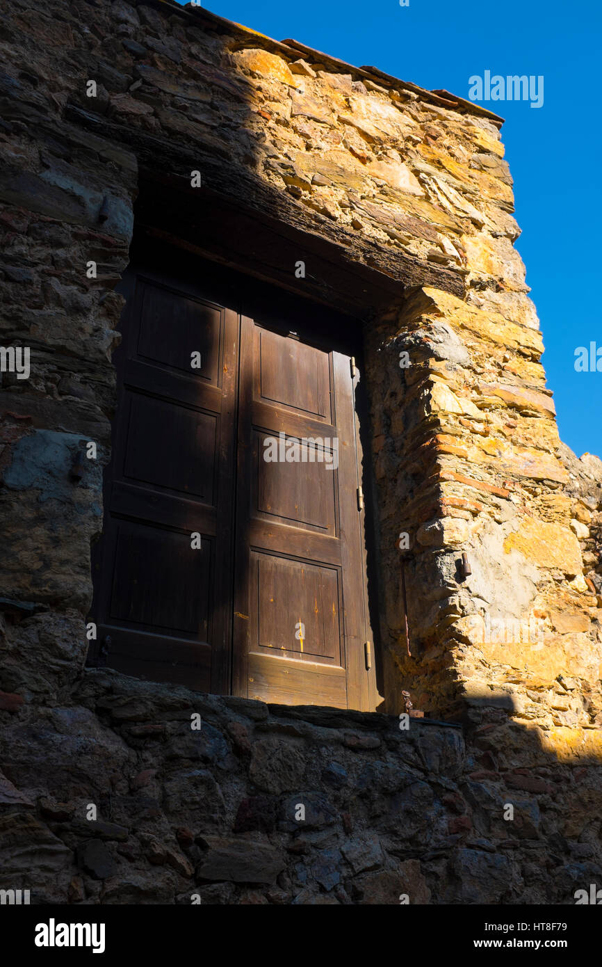 Case in Castelnou Pirenei orientali, Francia Foto Stock