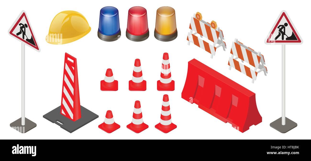 Sotto il segno di costruzione impostata Illustrazione Vettoriale