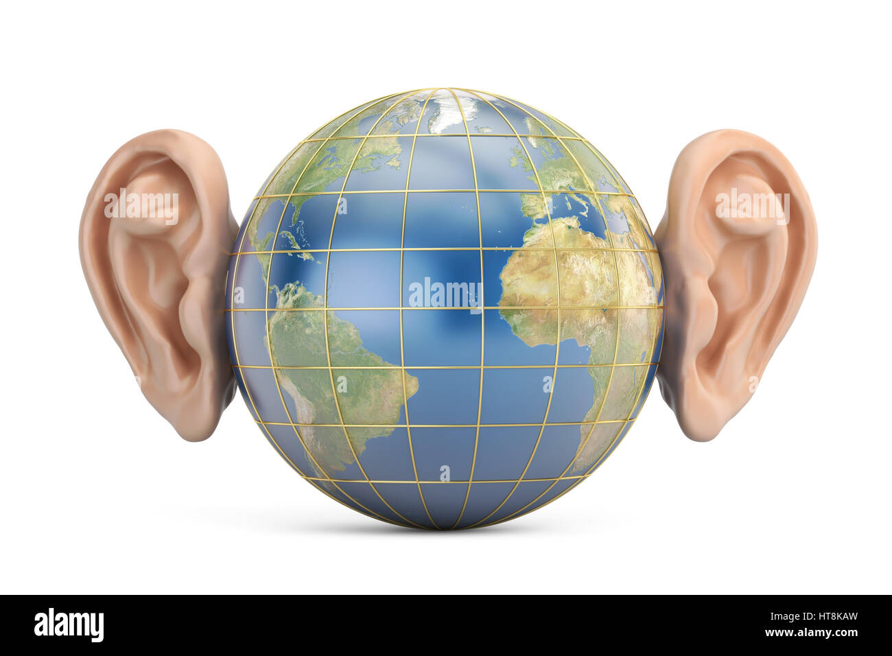 Messa a terra con le orecchie, rendering 3D Foto Stock