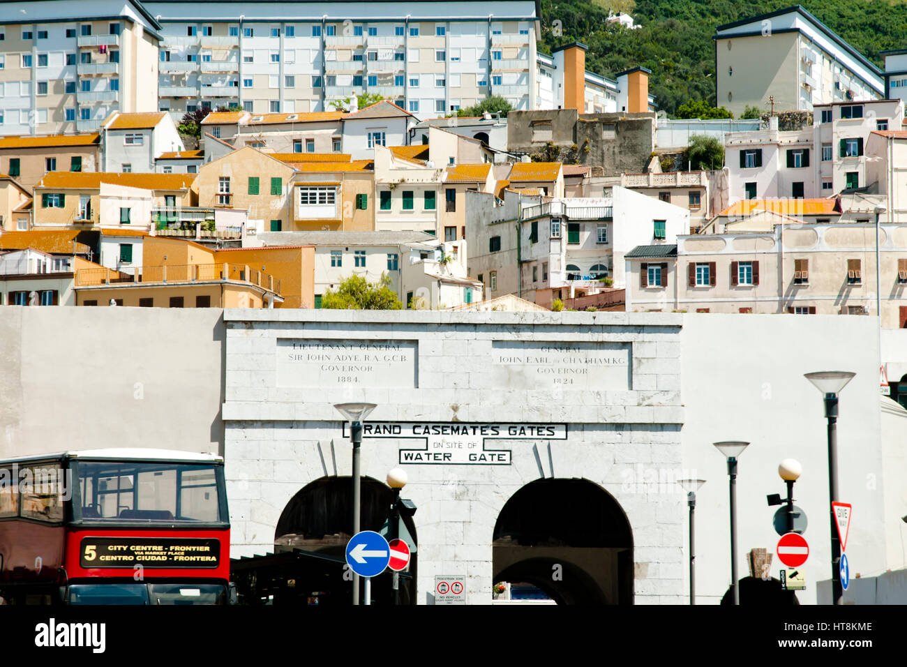 Grand Casemates Gate - Gibraltar Foto Stock