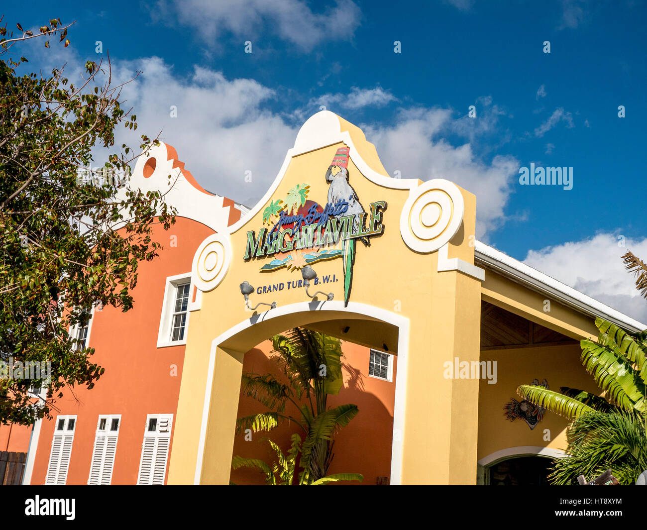 Jimmy Buffet Margaritaville presso il porto di crociera Grand Turk, Isole Turks e Caicos Foto Stock