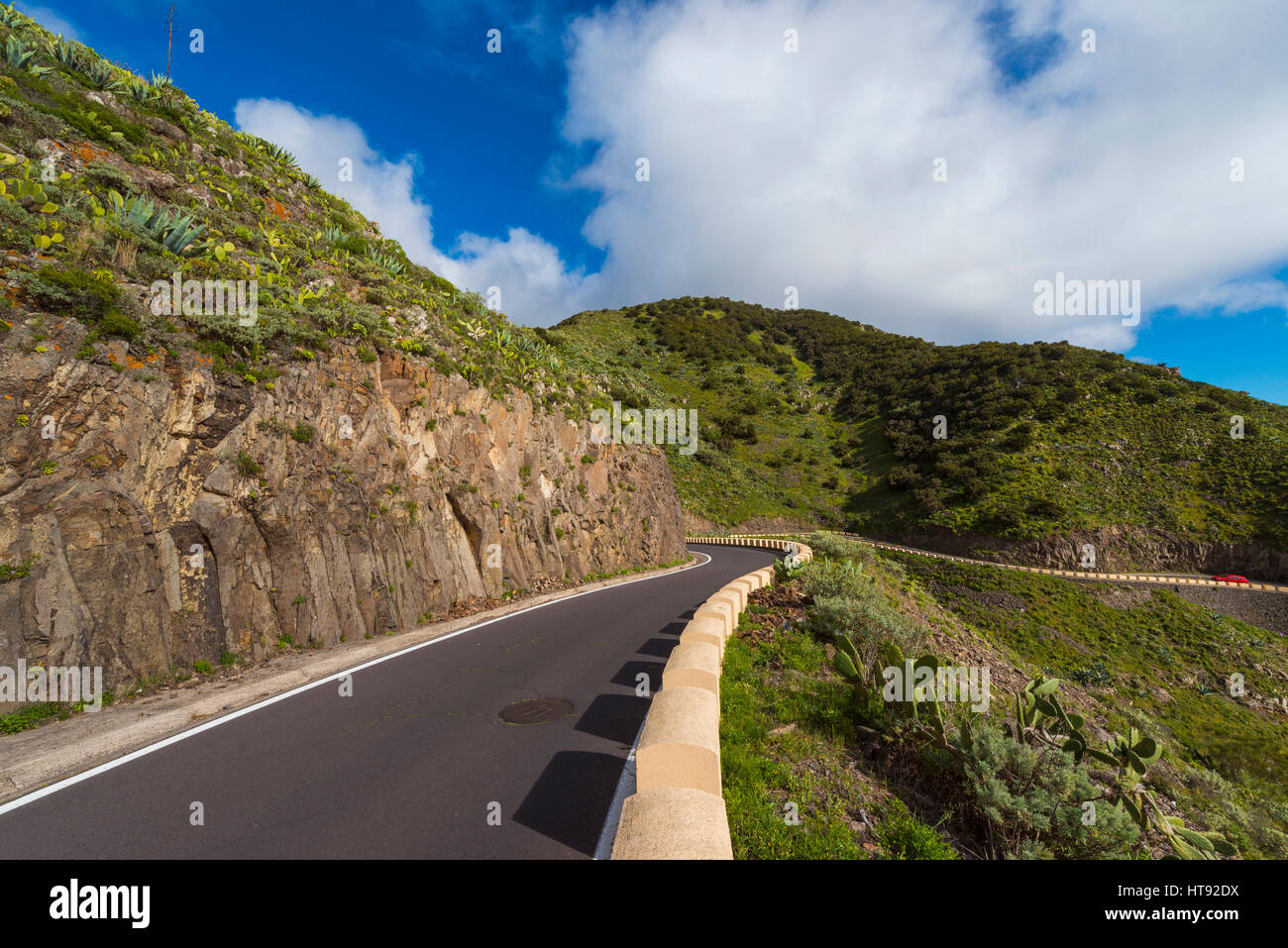 Mountain Pass Road, Teno montagne, Masca, Tenerife, Isole Canarie, Spagna Foto Stock
