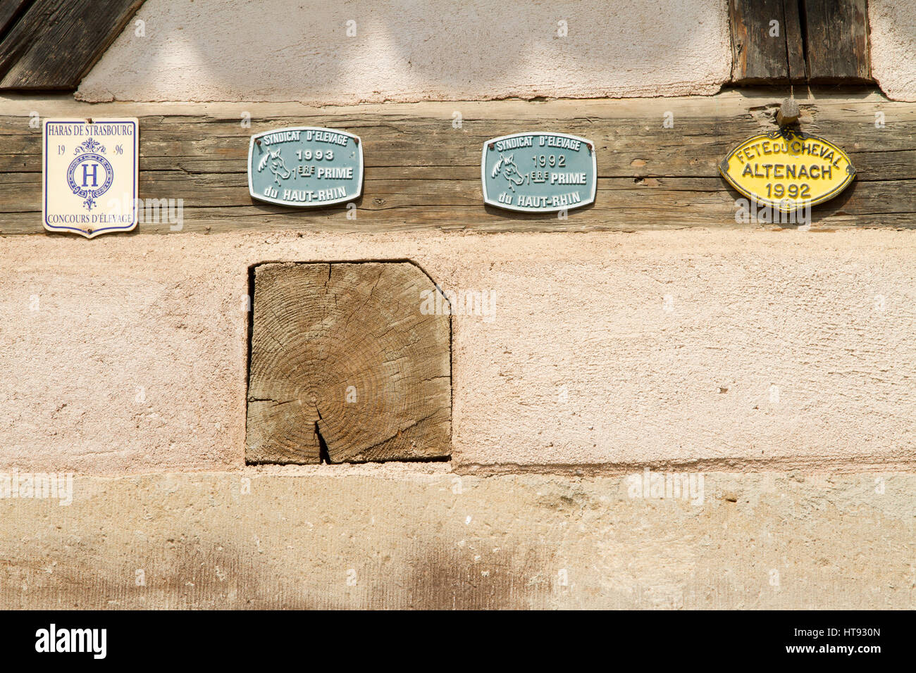 L'Écomusée d'Alsazia è il vivente più grande museo a cielo aperto in Francia e mostra un villaggio alsaziano risalente agli inizi del XX secolo. Essa illustra che cosa r Foto Stock