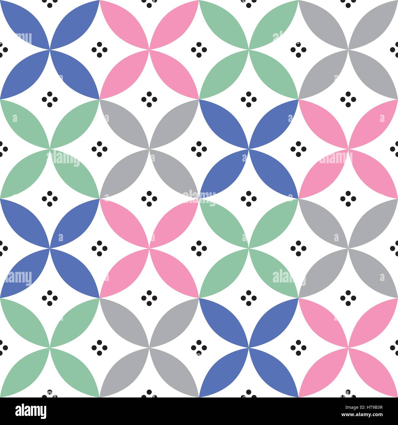 Geometrica modello senza cuciture in colori pastello - ispirato da spagnoli e portoghesi design piastrelle Illustrazione Vettoriale