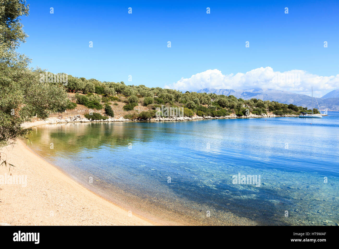 Spiaggia di Meganisi, Grecia Foto Stock