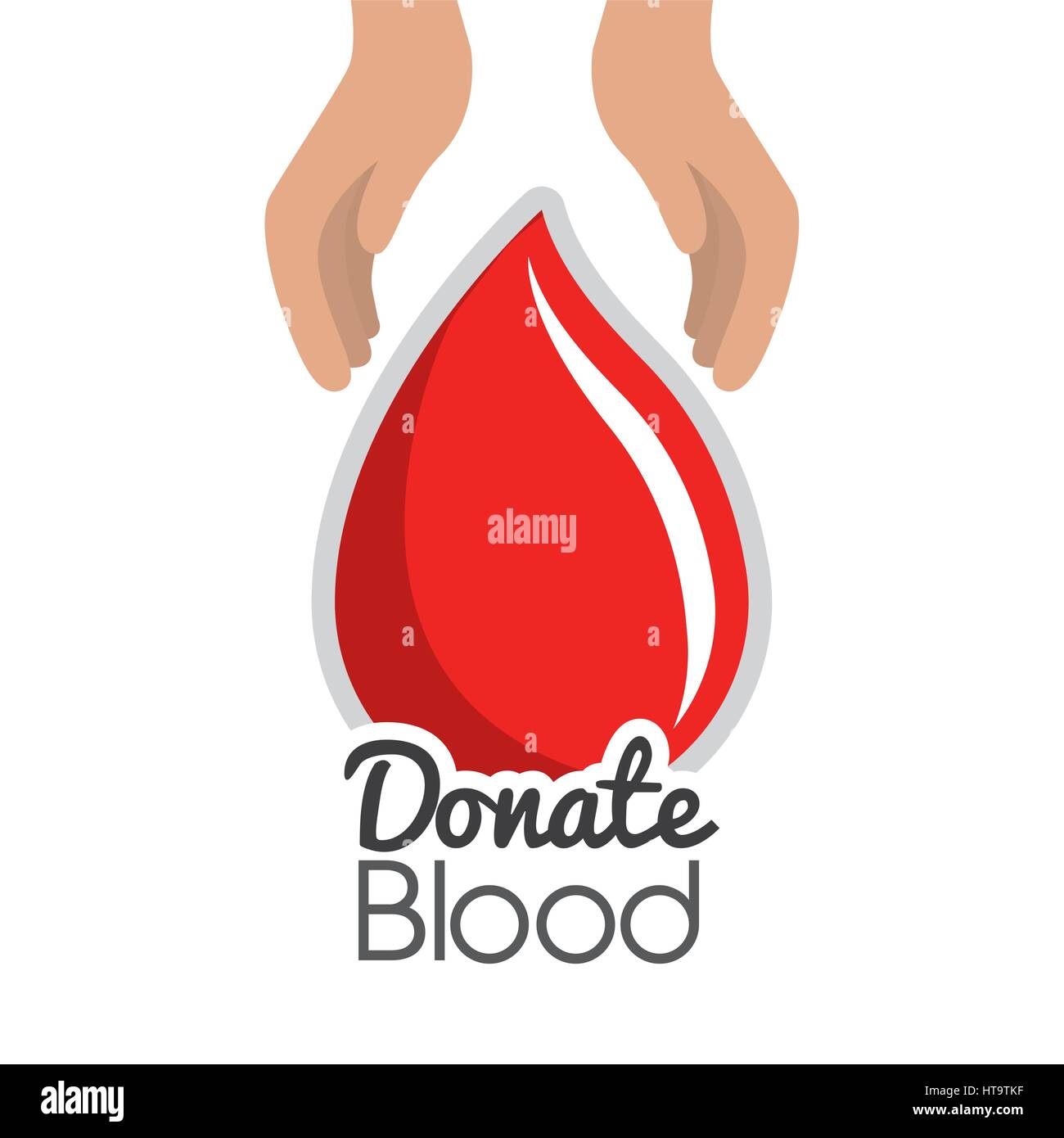 Campagna per la donazione del sangue icona Illustrazione Vettoriale