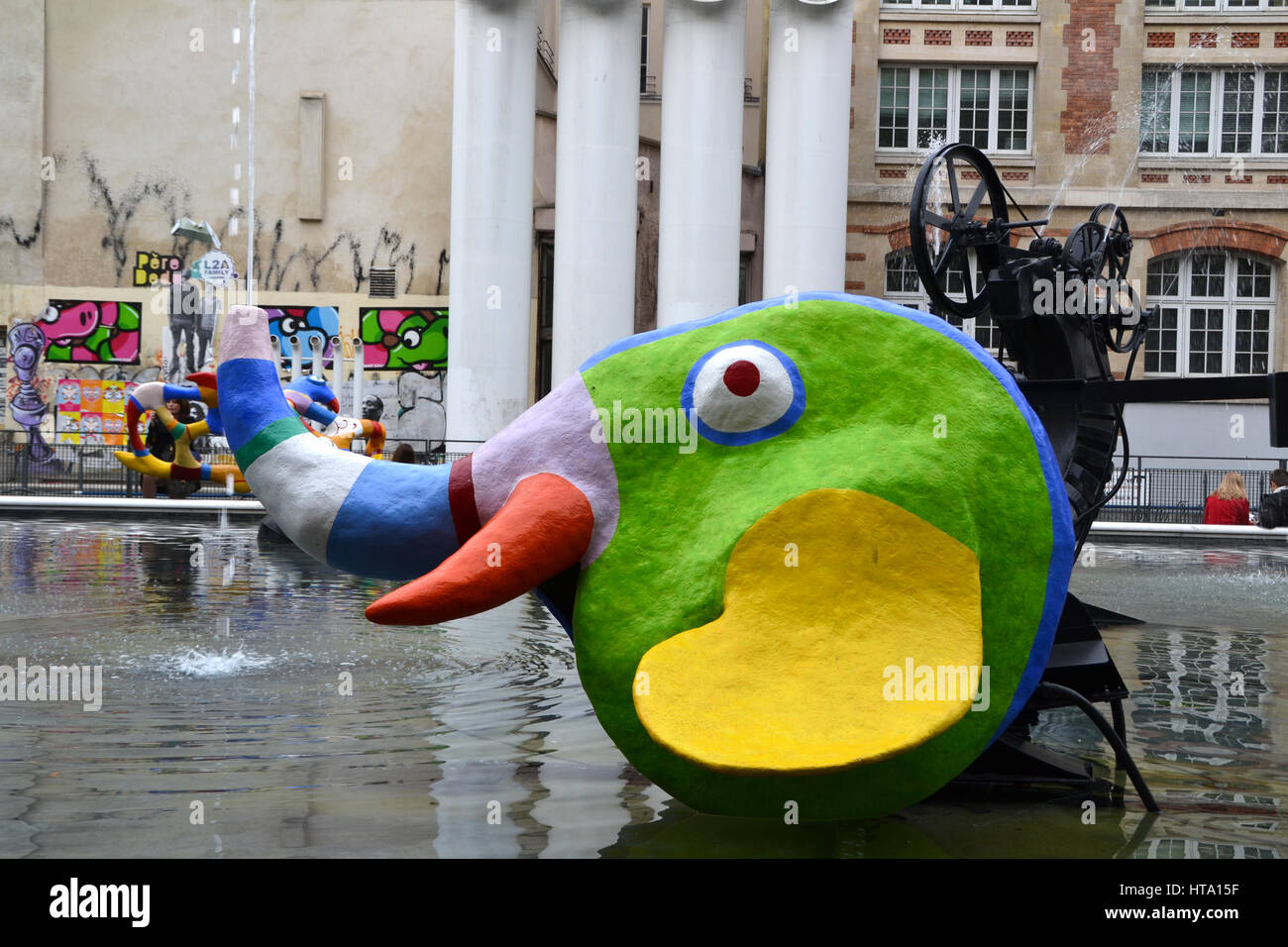 Fontana Stravinsky a Parigi, Francia Foto Stock