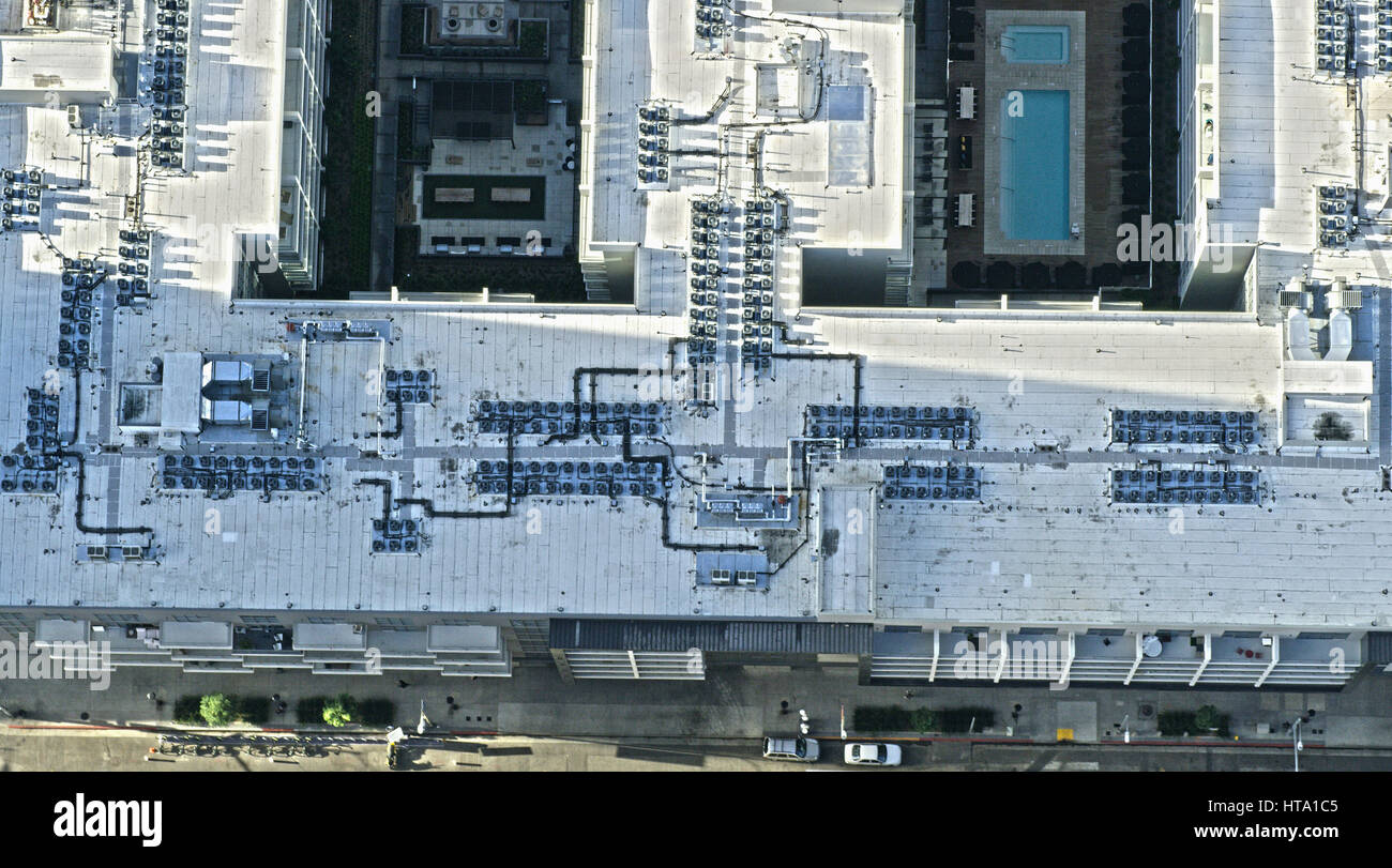 Vista aerea del centro cittadino di Los Angeles Foto Stock