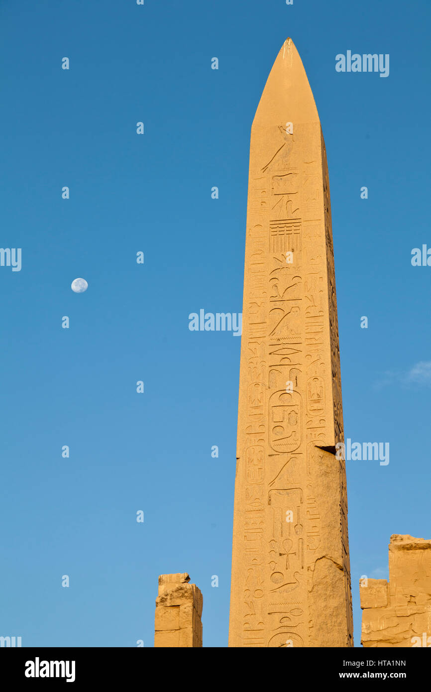 Obelisco della regina Hapshetsut, Tempio di Karnak Luxor Egitto Foto Stock