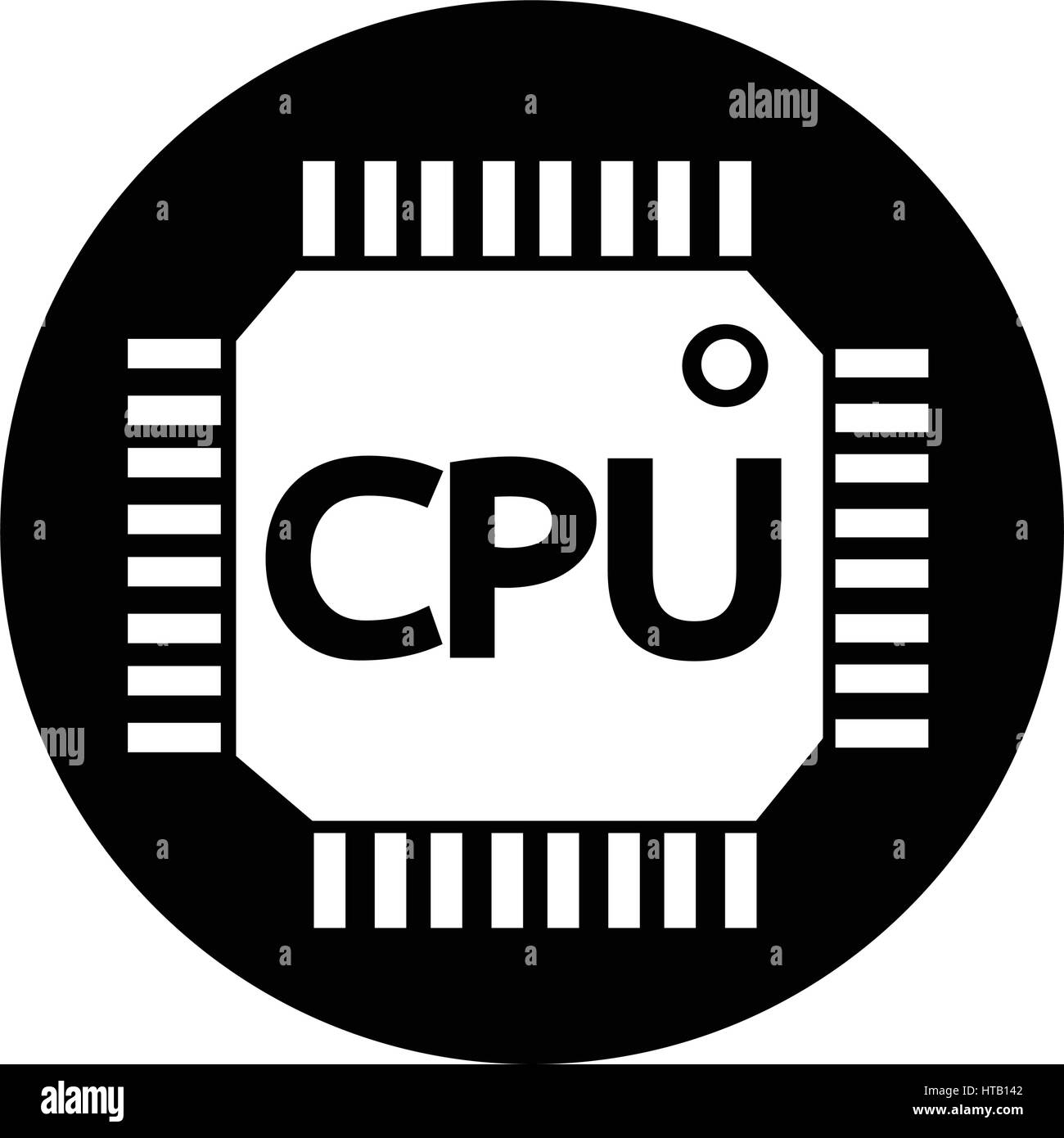 Icona della CPU illustration design Illustrazione Vettoriale