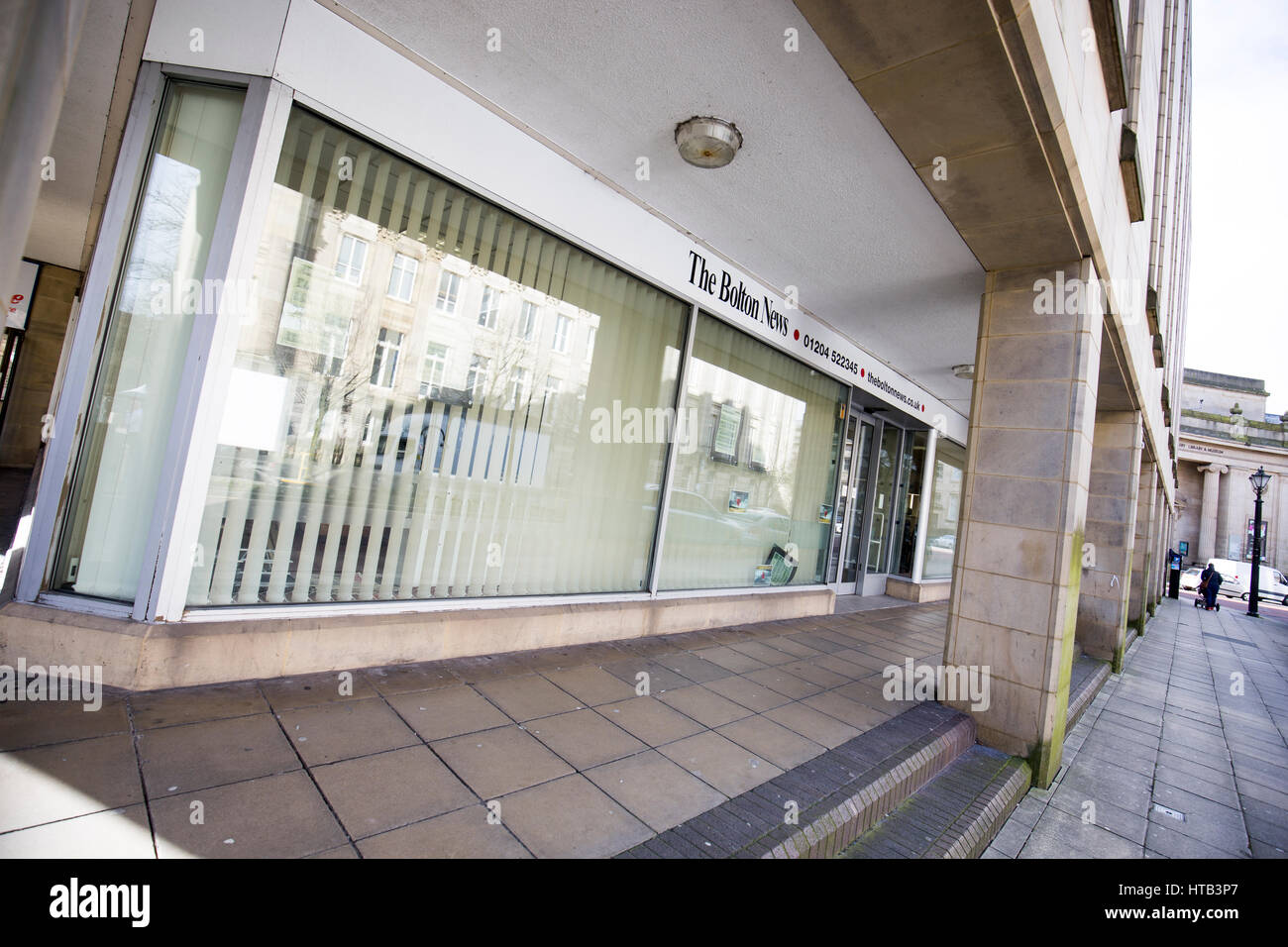 Uffici di Bolton News , centro di Bolton,, Bolton , Inghilterra , REGNO UNITO. Il giornale degli uffici sono a pochi passi da Victoria Square Foto Stock