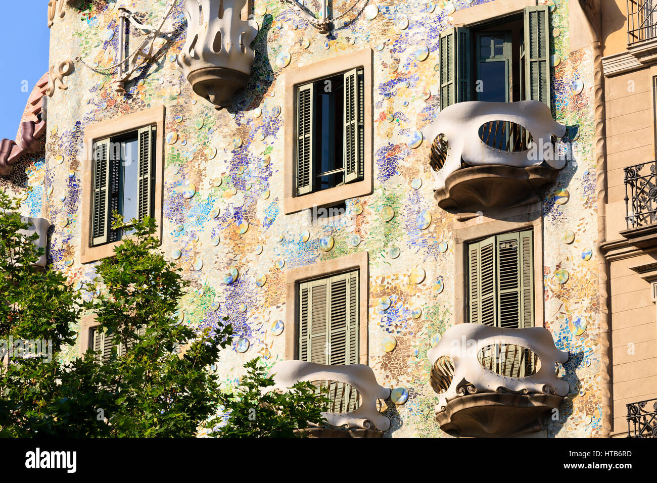 Gaudi Casa Batllo, Barcellona, Spagna Foto Stock