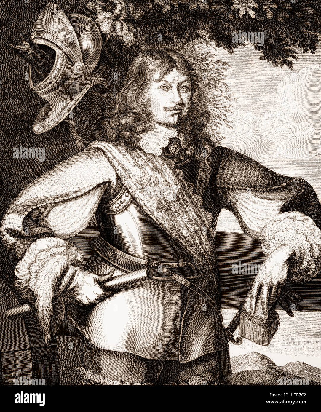 Carl Gustaf Wrangel, 1613 - 1676, un nobile svedese, statista e comandante militare nella Guerra dei Trent'anni Foto Stock