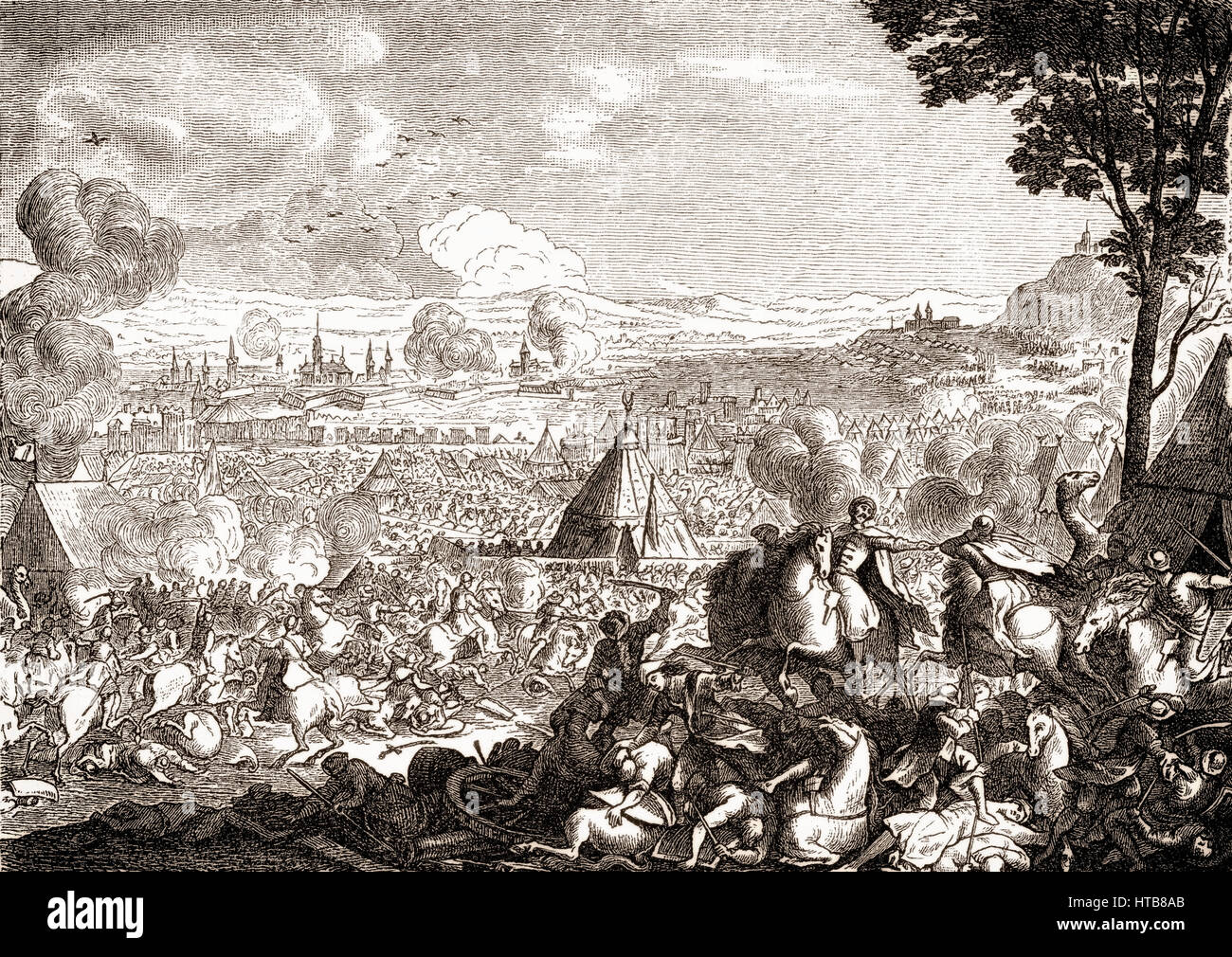 La battaglia di Vienna, 1683 Foto Stock
