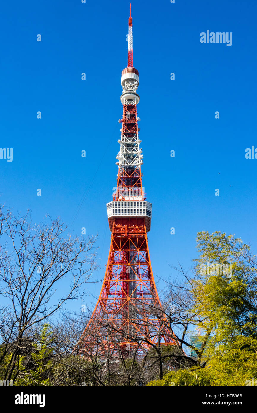La Torre di Tokyo un reticolo di comunicazioni e torre di osservazione a Tokyo. Foto Stock
