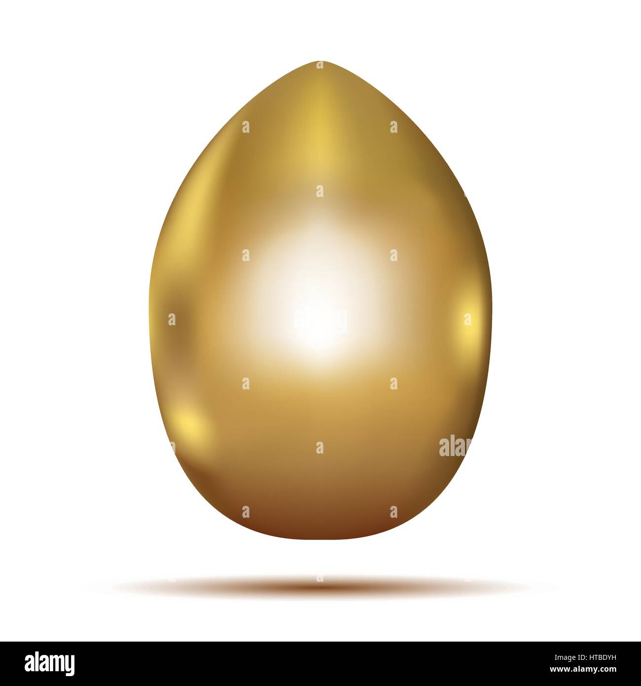 Golden Egg isolati su sfondo bianco. illustrazione vettoriale. Pasqua dettaglio. Illustrazione Vettoriale