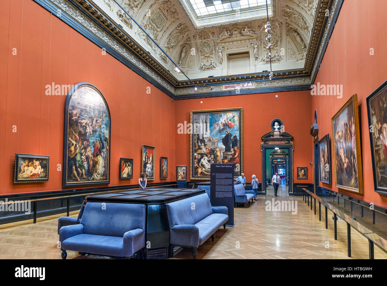 Stanza contenente dipinti di Sir Peter Paul Rubens, Kunsthistorisches Museum, Vienna, Austria Foto Stock