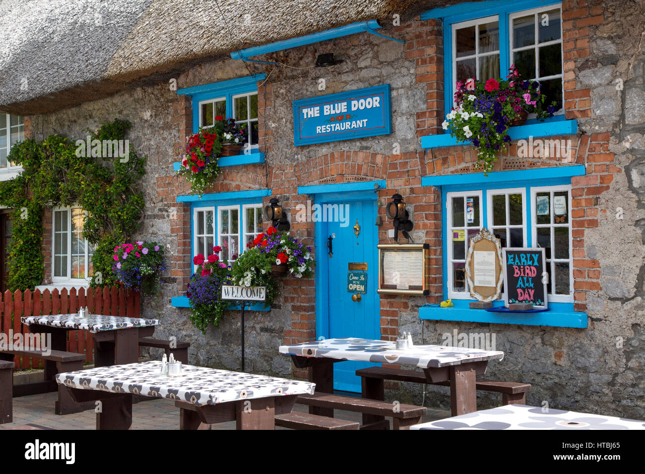Cottage Cafe a Adare, County Limerick, Repubblica di Irlanda Foto Stock