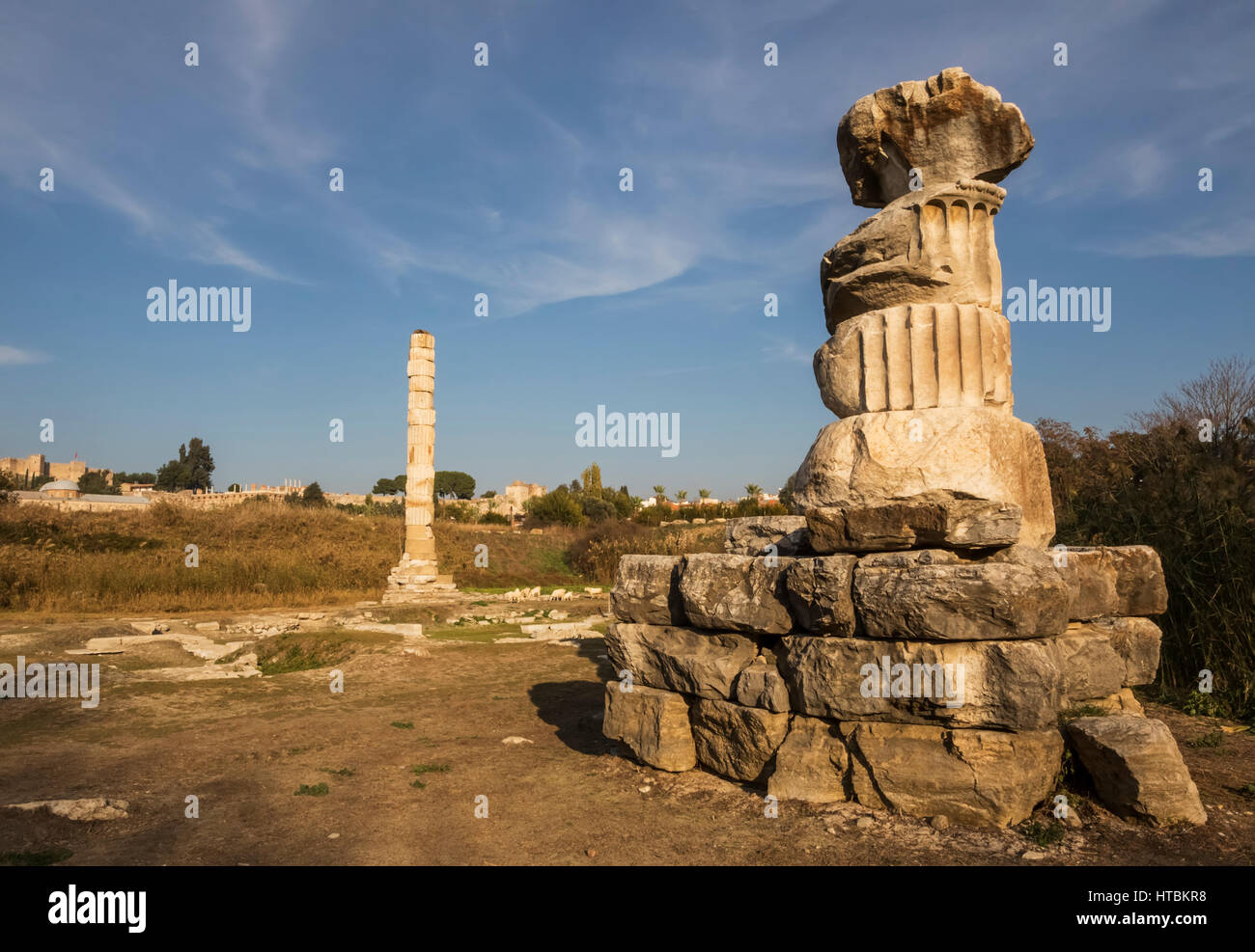 Il Tempio di Artemide (Artemision); Selcuk, Izmir, Turchia Foto Stock