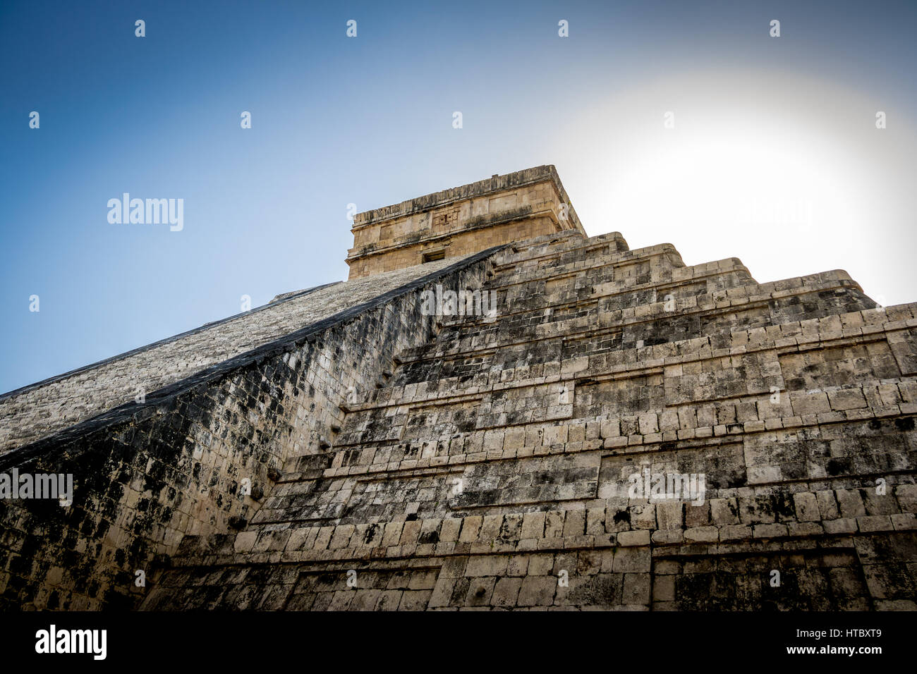 Tempio maya Piramide di Kukulkan - Chichen Itza, Yucatan, Messico Foto Stock