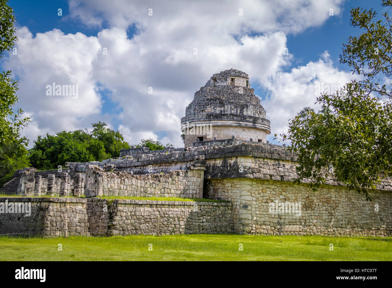 Osservatorio maya rovine a Chichen Itza - Yucatan, Messico Foto Stock