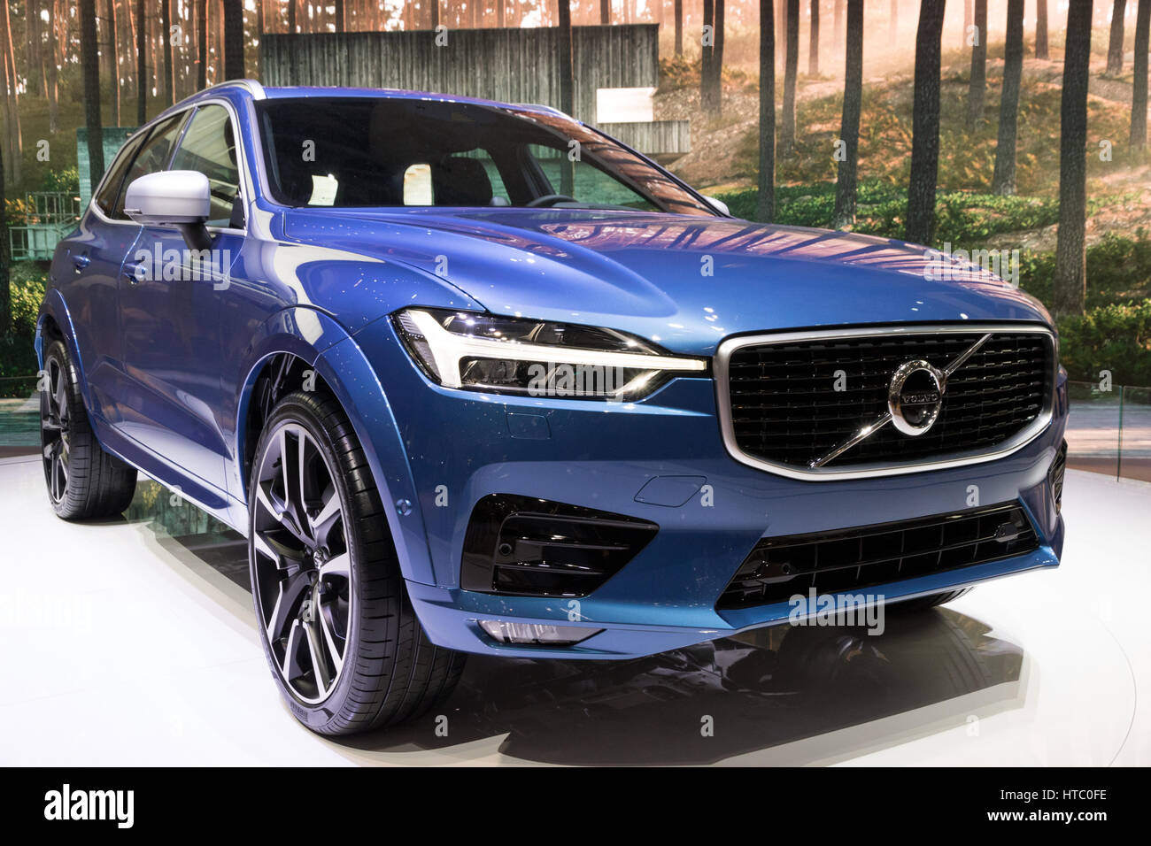 Ginevra, Svizzera - 8 Marzo 2017: Nuova 2018 Volvo XC60 car presentata al 87th Geneva International Motor Show. Foto Stock