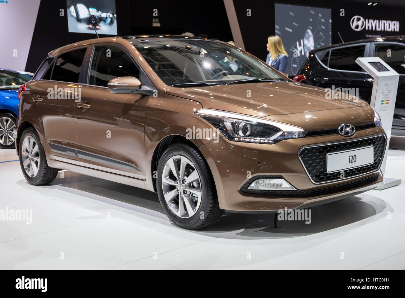 Bruxelles - Jan 19, 2017: Hyundai i20 car presentata a Bruxelles Motor Show. Foto Stock
