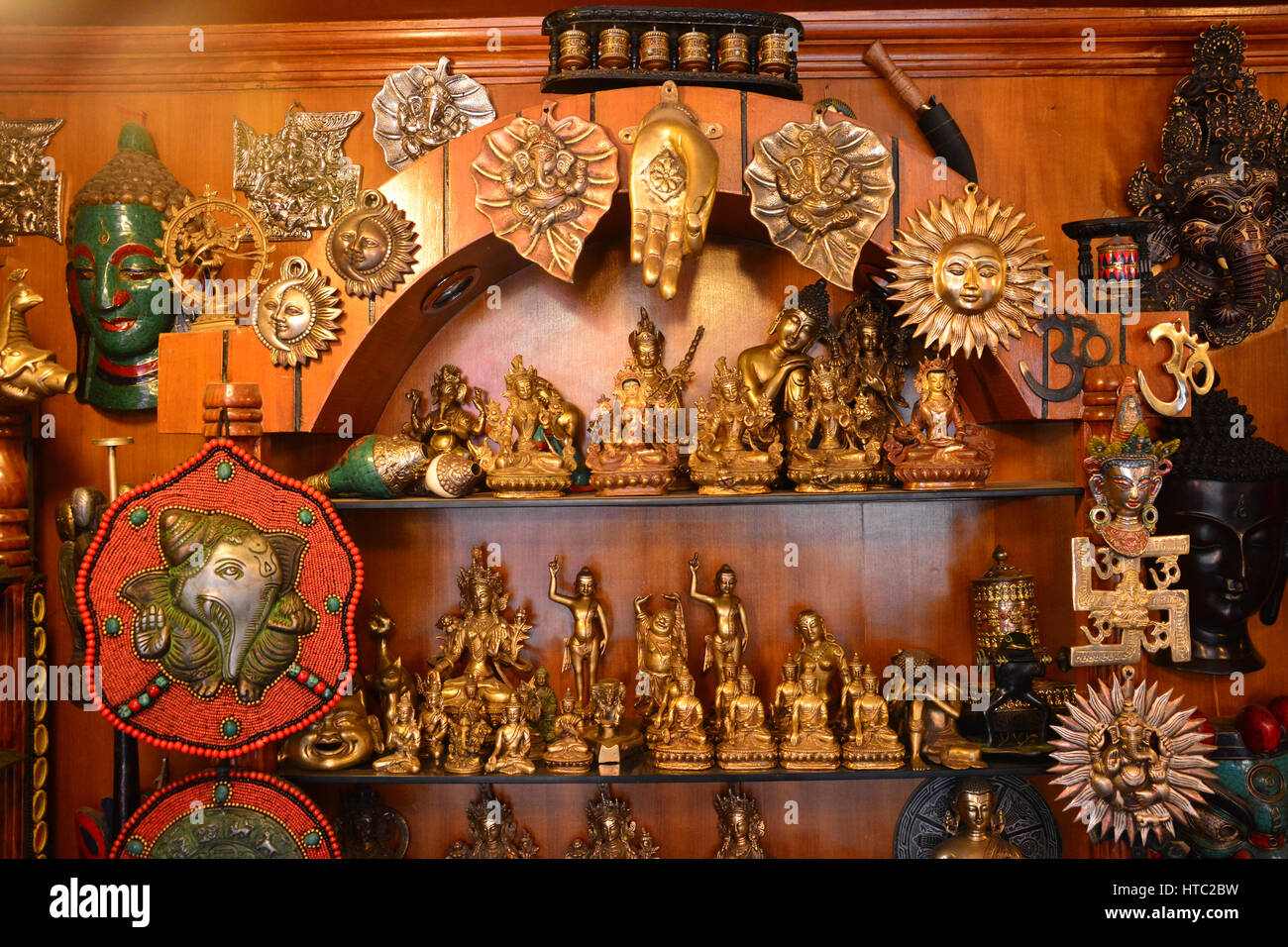 Negozio di artigianato Nepal Foto Stock